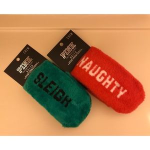 PINK Sleigh & Naughty Limited Edition Cozy Socks